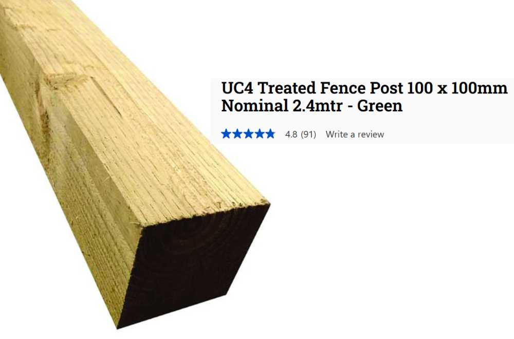 uc4-treated-fence-post-100-x-100mm-nominal-2.4mtr