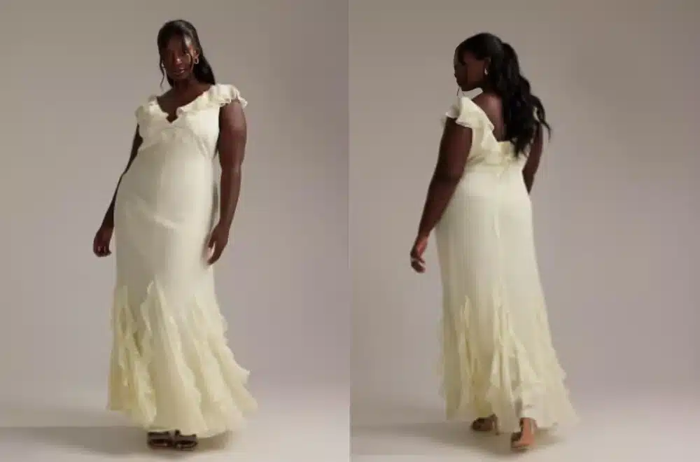asos-design-curve-bridesmaids-flutter-sleeve-bias-maxi-dress
