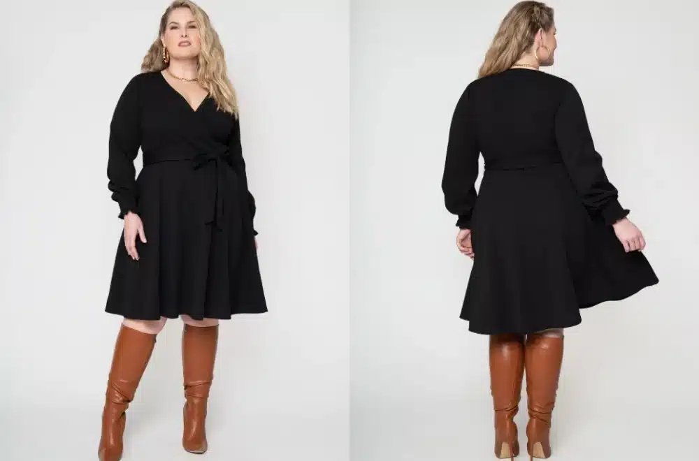 perfect-wrap-midi-with-blouson-sleeve-dress