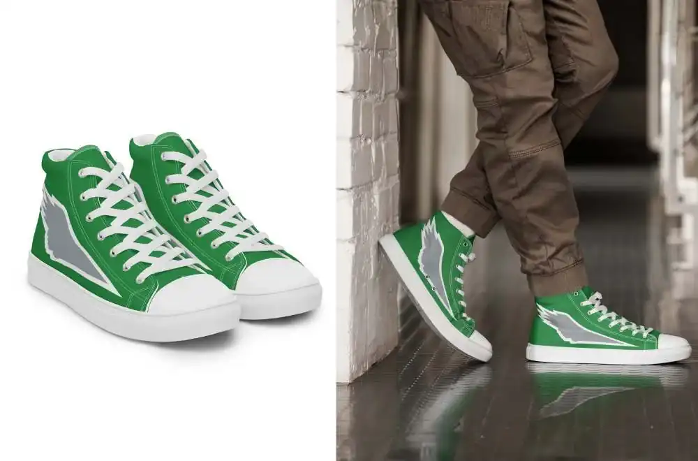 the-bird-wings-men’s-high-top-canvas-shoes